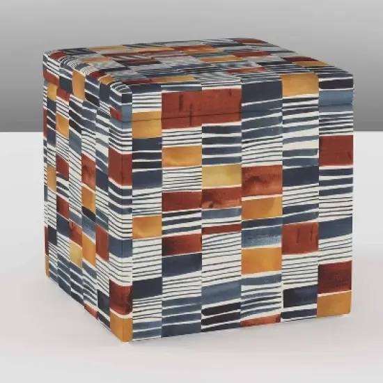 Plano Storage Ottoman in Geometric - Skyline Furniture image {5}