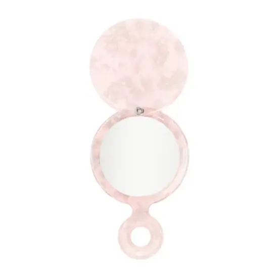 Unique Bargains Round Short Handheld Makeup Mirror 1 Pc image {3}