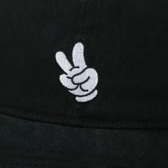Disney Mickey Mouse Glove Black Unstructured Baseball Cap image {2}