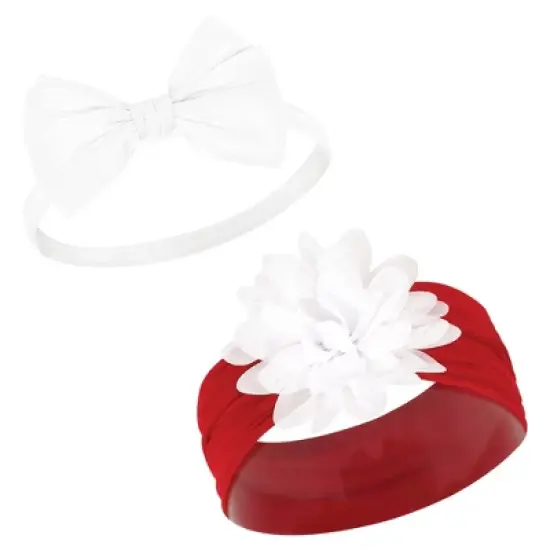 Hudson Baby Infant Girl Cotton and Synthetic Headbands, 12 Days Of Christmas Holly, 0-24 Months image {3}