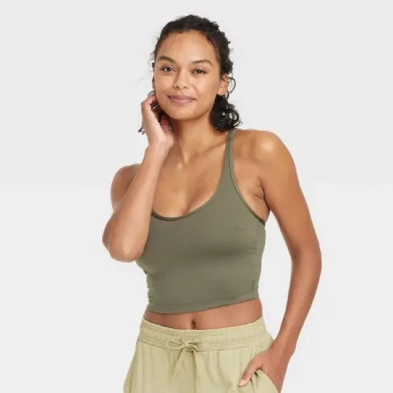 Women's Light Support Brushed Strappy Crop Sports Bra - All in Motion&trade; image {6}
