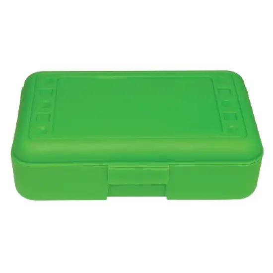 Romanoff Products 8 1/2" x 5 1/2" x 2 1/2" Pencil Box Lime Opaque ROM60215 image {1}