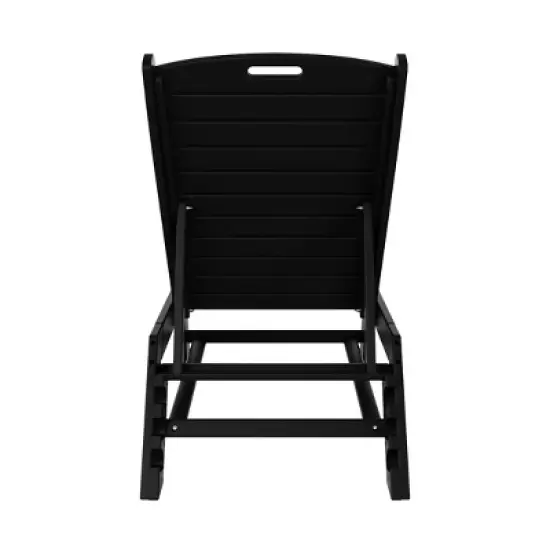 WestinTrends Poly Reclining Outdoor Patio Chaise Lounge Chair Adjustable (Set of 2) image {5}