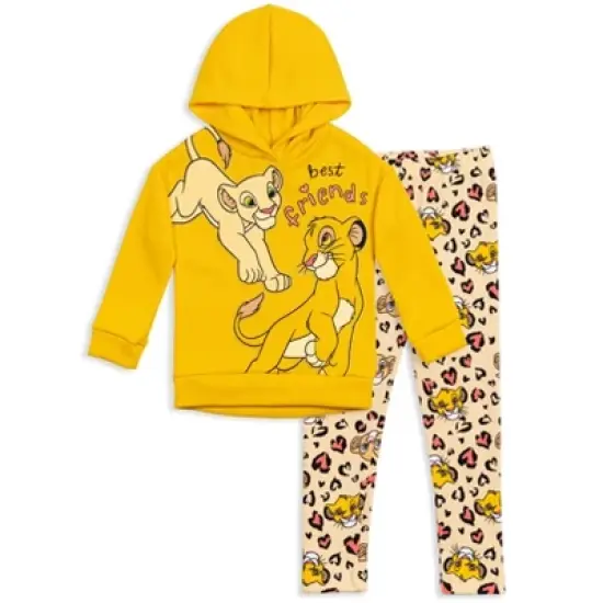 Disney Lion King Simba Baby Girls Fleece Pullover Hoodie & Leggings image {7}