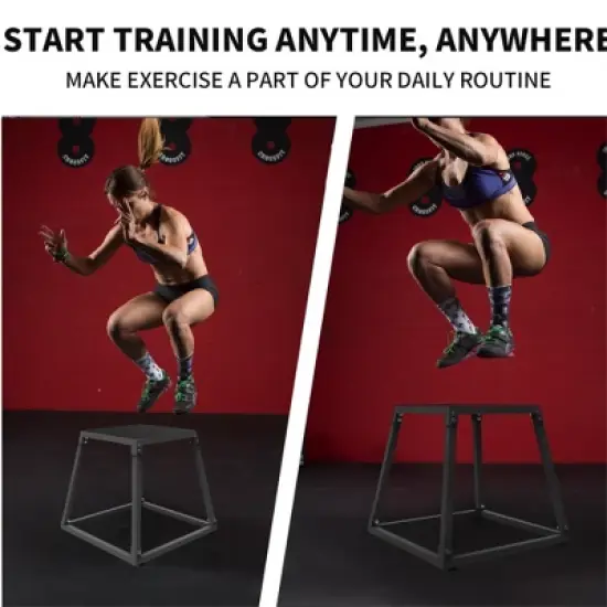COZONY Plyometric Jump Box, 12/18/24/30 in Jump Platform, Anti-Slip Plyometric Box for Step Ups, Strength & Conditioning image {2}