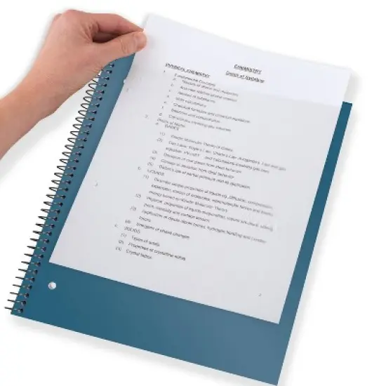 Five Star 220 Sheets 5 Subject Wide Ruled Customizable Notebook Feature Rich Teal: Spiral, 3 Hole Punched, Pockets image {1}