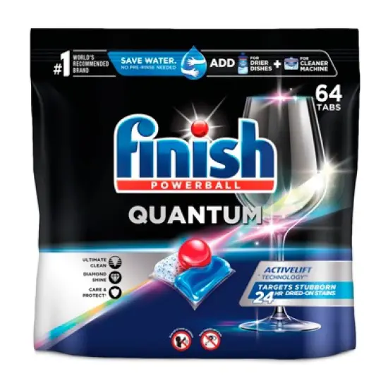 Finish Quantum Ultimate Clean & Shine Dishwasher Detergent Tablets image {8}