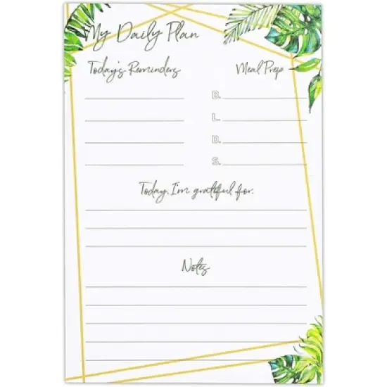 Paper Junkie 8-Pack Calendar Sticky Notes Features My Daily Plan for Monthly, Weekly & Daily Planner, Floral, 5"x3" image {4}
