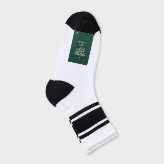 Women's Game Day Varsity Stripe Ribbed Cushioned Mid Crew Socks - Wild Fable&trade; image {1}
