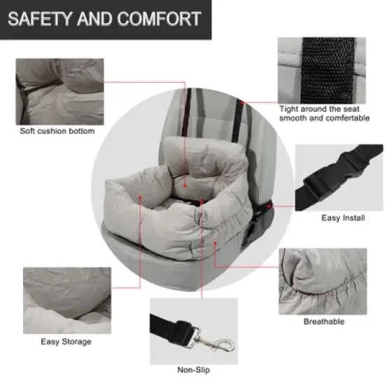 Unique Bargains Dog Car Seat with Straps image {2}