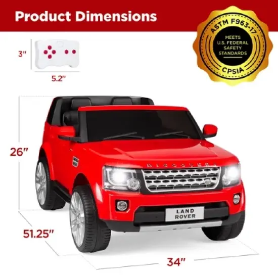 Best Choice Products 12V 3.7 MPH 2-Seater Licensed Land Rover Ride On Car Toy w/ Parent Remote Control image {6}