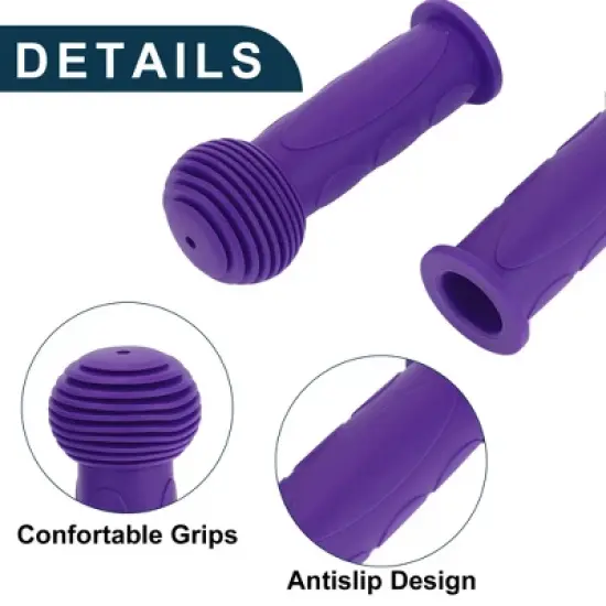 Unique Bargains Child Bike Handlebar Grips Covers 4.33" Purple 1 Pair image {3}