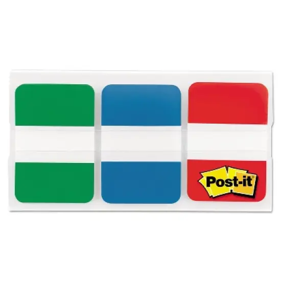 Post-it File Tabs 1 x 1 1/2 Blue/Green/Red 66/Pack 686GBR image {3}