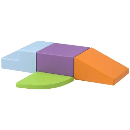 TopComfy Baby and Toddler Learning Toy Soft Foam Climbing Set for Motor Skills Development for Playroom, Multicolor, 17.8"*17.8"*9.8" image {5}