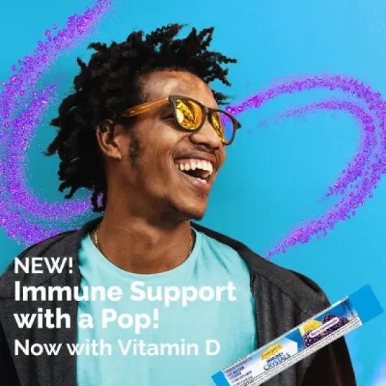 Emergen-C Immune + Crystals On-the-Go Immune Support Supplement Stick Packs - Berry Lemonade - 28ct image {2}