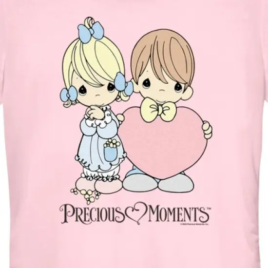 Junior's Precious Moments Valentine's Day Heart Logo T-Shirt image {1}