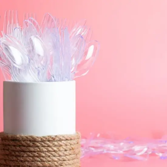 Premium Clear Plastic Cutlery Set &ndash; 360-Piece Disposable & Reusable Combo (180 Forks, 120 Spoons, 60 Knives) for Weddings, Parties, Catering & Events image {1}