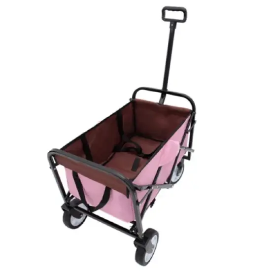 FATMOON Utility Foldable Wagon Cart with Strapping System, 225 Lbs Capacity - All-Terrain 360&deg; Wheels,for Beach,Shopping,Camping,Family Outings image {13}