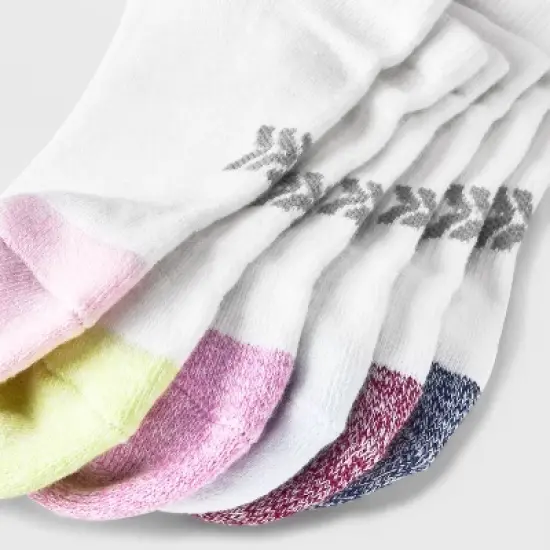 Women's 10+1 Bonus Pack Cushioned Marled Heel/Toe No Show Athletic Socks - All in Motion&trade; White 4-10 image {2}