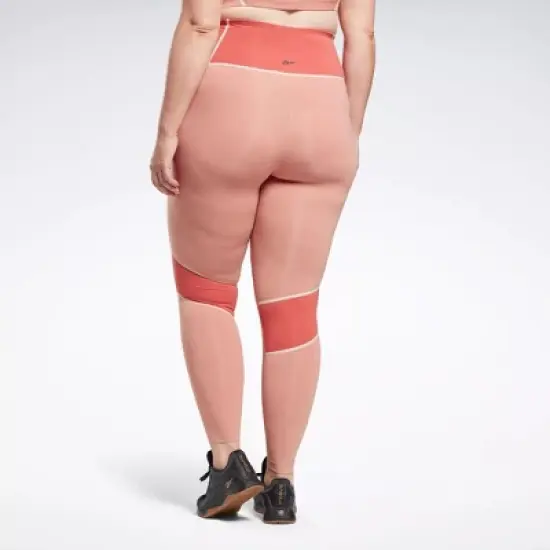 Reebok Lux High-Waisted Colorblock Tights (Plus Size) Womens Athletic Leggings image {2}