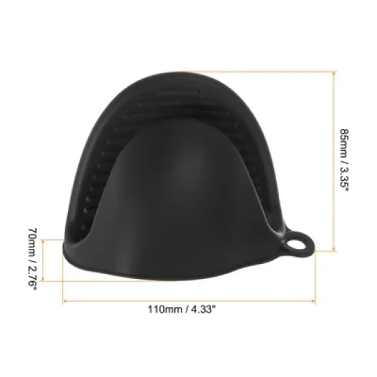 Unique Bargains Heat Resistant Kitchen Utensil Sets Silicone Oven Mitts 4 Pcs image {1}