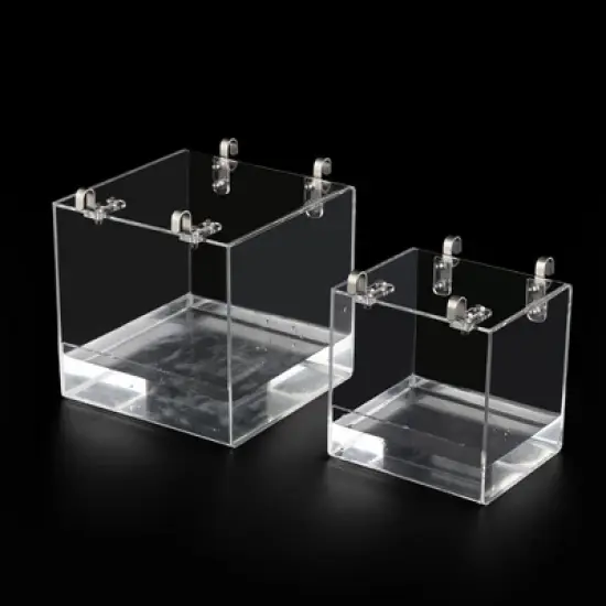 Transparent Acrylic Bird Bath Box with Hook,Thickened Hanging Water Bath Tub Bird Supplies Shower Cage Accessory for Parrot Cockatiel Parakeet image {5}