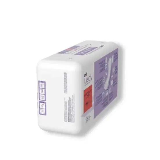 Seni Lady Moderate Female Incontinent Pad Long Length 11" L S-4P26-PS1, 26 Ct image {3}