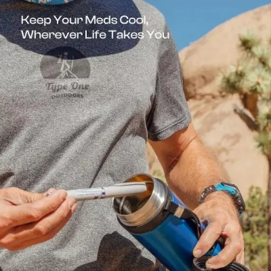 4ALLFAMILY Nomad Medium & Big Diabetes Insulin and Medication Coolers, Blue or Red, TSA Approved Biogel Ice Pack image {6}