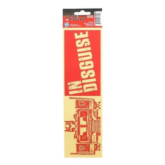 Hasbro Transformers Optimus Prime "In Disguise" Bumper Sticker image {1}