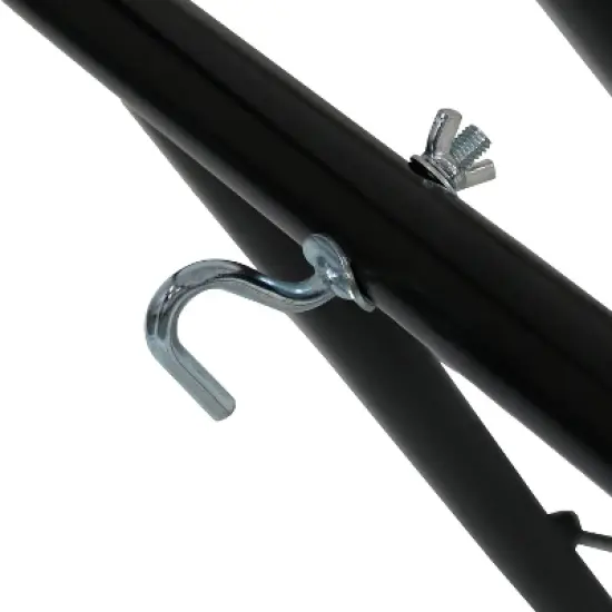 Sunnydaze Cotton Double Wide 2-Person Rope Hammock with Spreader Bars and Multi-Use Steel Stand - 450 lb Weight Capacity - White image {3}