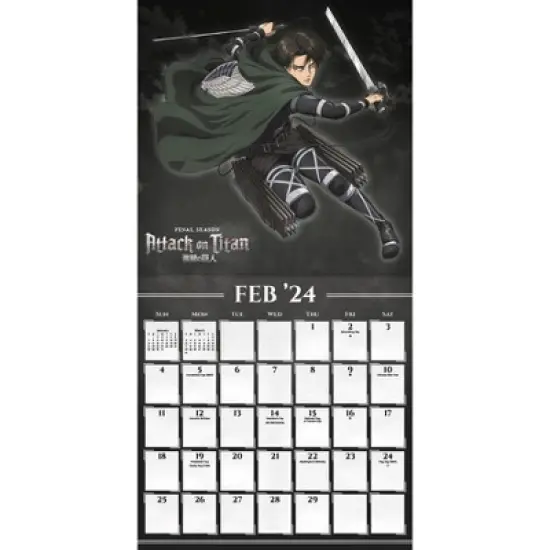 Trends International Inc. 2023-24 Wall Calendar 12"x12" Attack on Titan image {2}