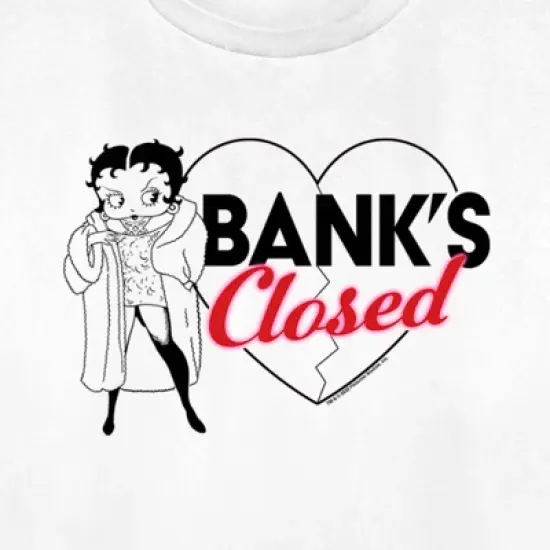 Women's Betty Boop Bank's Closed T-Shirt image {1}