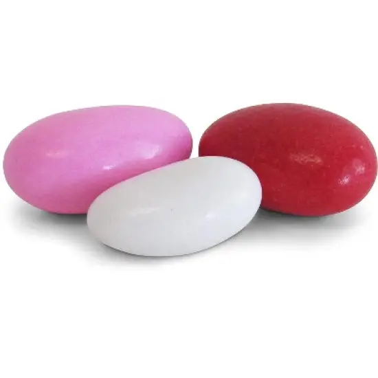 Red ,Pink & White Jordan Almonds Mix by It's Delish - 3.5 LBS Jumbo Container image {1}