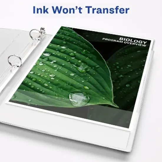 Avery Mini Economy View 3 Ring Binders, 1" Round Rings, Holds 5.5" x 8.5" Paper, White, 4 Pack (17702) image {5}