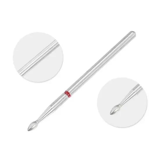 Unique Bargains Emery Nail Drill Bit Set for Acrylic Nails 3/32 Inch Nail Art Tools 44.1mm Length Red 10 Pcs image {2}