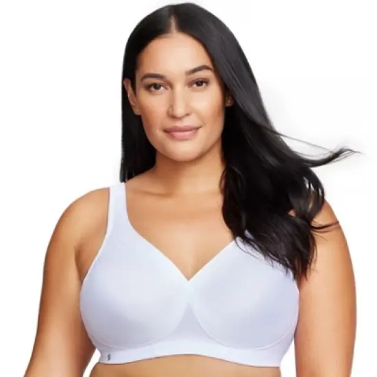 Glamorise Womens MagicLift Seamless Sports Wirefree Bra 1006 White image {5}