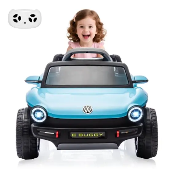12V Kids Ride On Car Licensed Volkswagen Beetle Electric Ride On Toy for Toddlers 4 Wheeler Vehicle with Parental Remote, LED Lights, Horn, Music image {6}