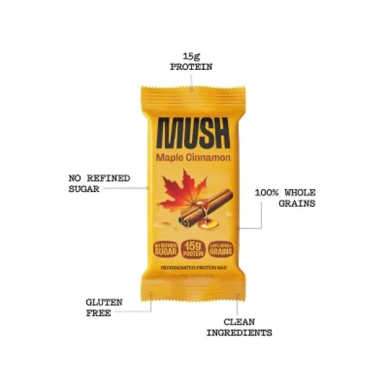 MUSH Maple Cinnamon Refrigerated Protein Bar - 2.3oz image {2}