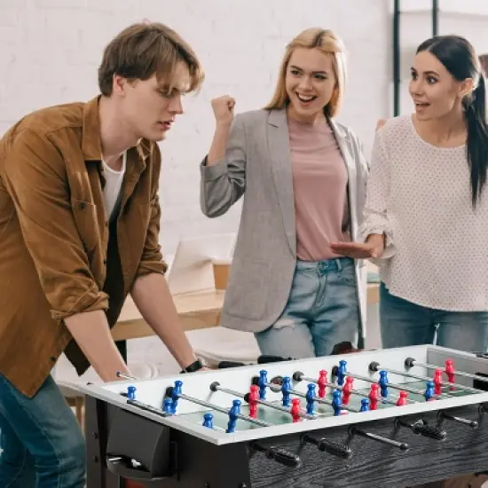 Costway 48'' Competition Sized Wooden Soccer Foosball Table Adults & Kids Home Recreation image {3}