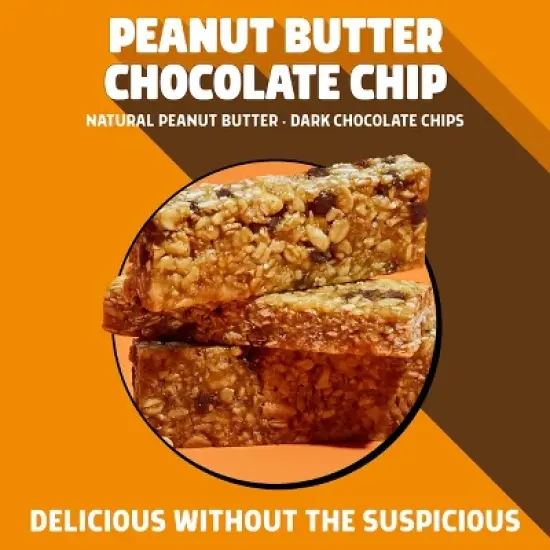 JUNKLESS Peanut Butter Chocolate Chip Chewy Granola Bar - 1.1oz image {5}