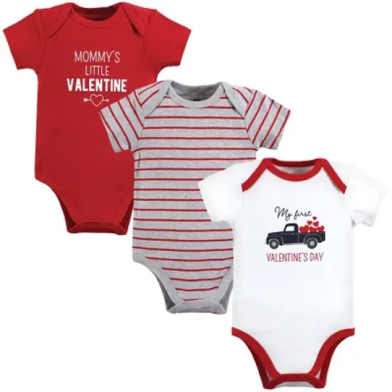 Hudson Baby Infant Boy Cotton Bodysuits, Valentine Truck image {8}