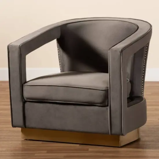 Neville Metal Armchair - Baxton Studio image {7}