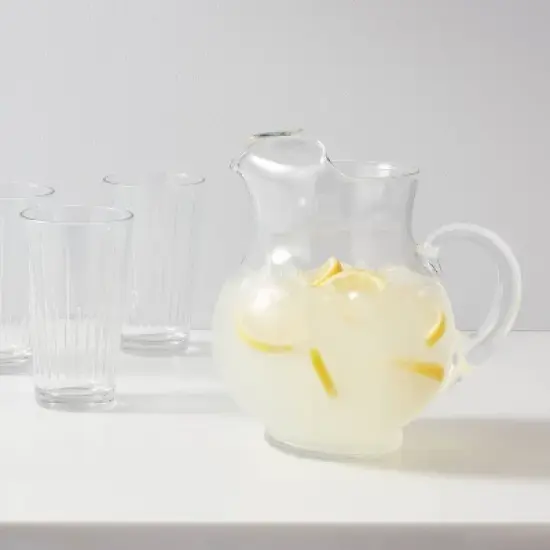 90.6 fl oz Glass Round Pitcher with Handle - Threshold&trade;: Traditional Clear Beverage Server, BPA & Lead-Free image {1}