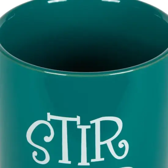 Design Imports Teal Stir It Up Ceramic Utensil Holder image {6}