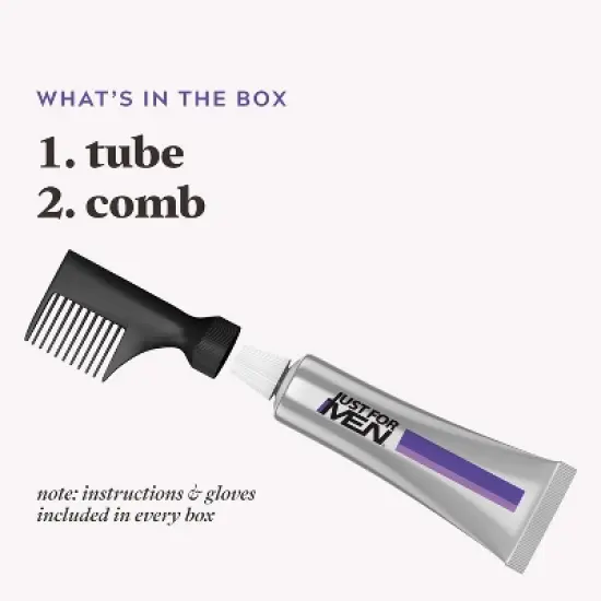 Just For Men Touch Of Gray Hair Color With Comb Applicator, T-25 Light Brown image {3}