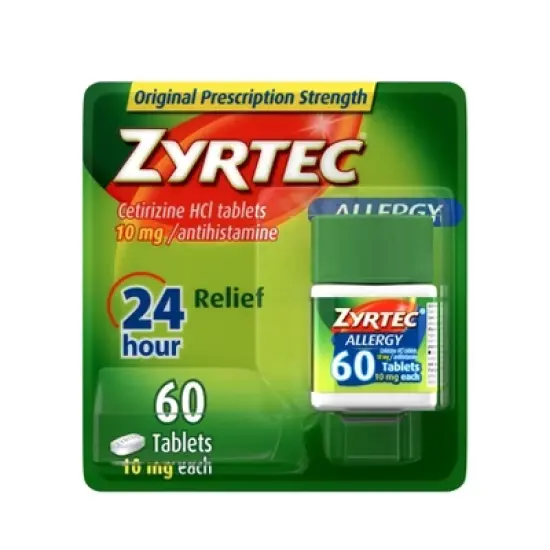 Zyrtec 24 Hour Allergy Relief Tablets - Cetirizine HCl image {8}
