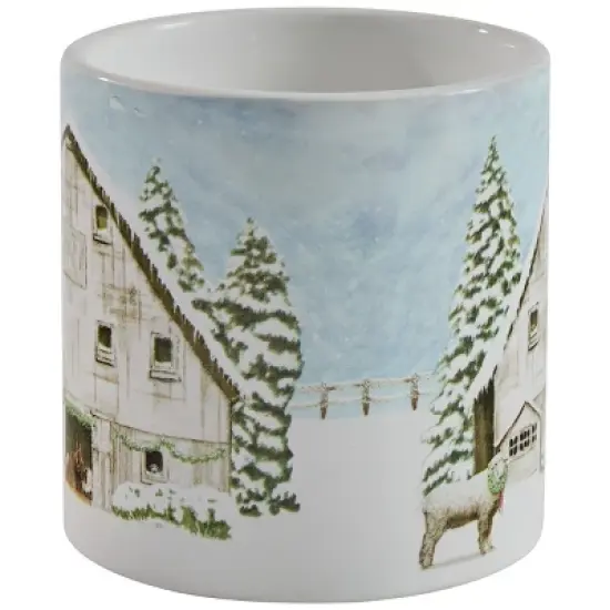 Park Designs Christmas Barn Mug Set of 4 image {2}