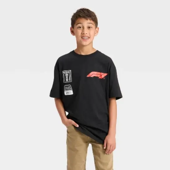 Boys' Formula One Short Sleeve Graphic T-Shirt - Black image {4}