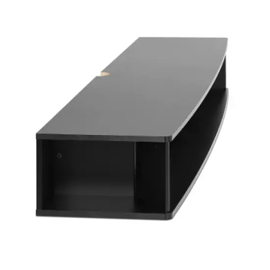 70" Wall Mounted TV Stand for TVs up to 75" Black - Prepac image {6}