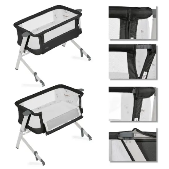 Evolur Stellar Bassinet and Bedside Sleeper - Black image {2}